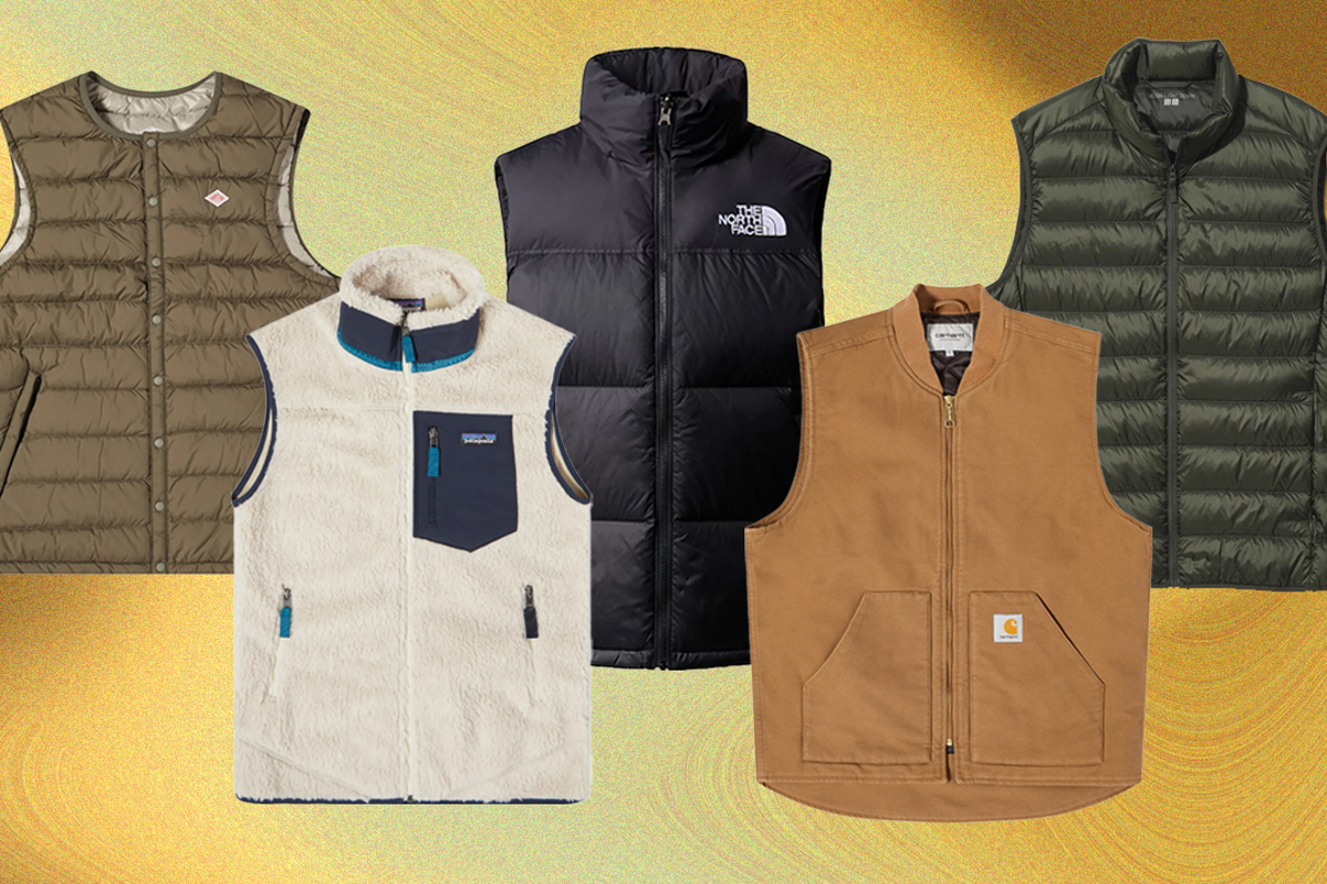 Mens down hotsell filled vests sale